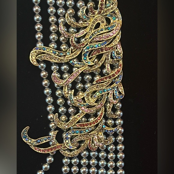 HEIDI DAUS "PHOENIX RISING" MULTI-STRAND PEARL NECKLACE EARRINGS - Picture 3 of 4